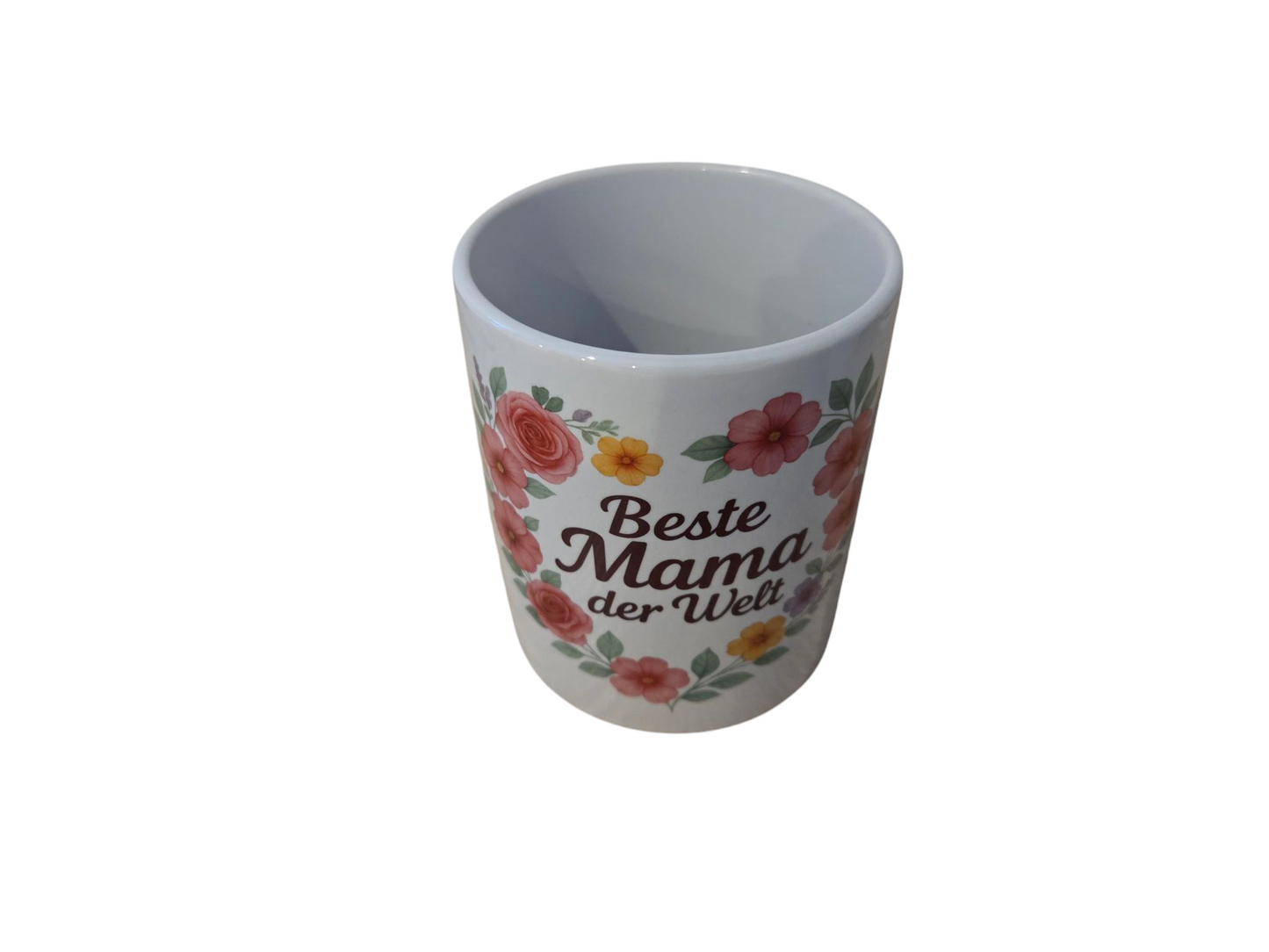 „Tasse Beste Mama der Welt – Geschenk zum Muttertag, Geburtstag & Weihnachten | Blumenherz Motiv“