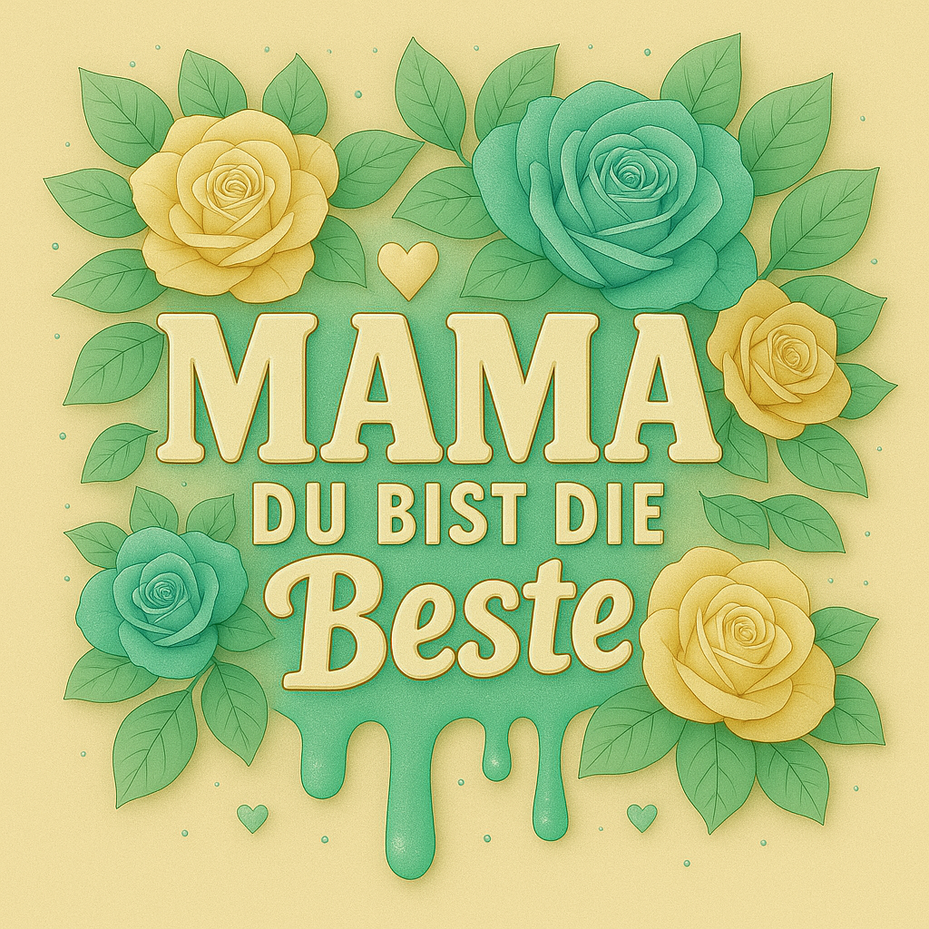 „Tumbler Grüner Rosengruß – Thermobecher für Mama mit Blumen-Motiv | Geschenkidee Muttertag & Geburtstag“