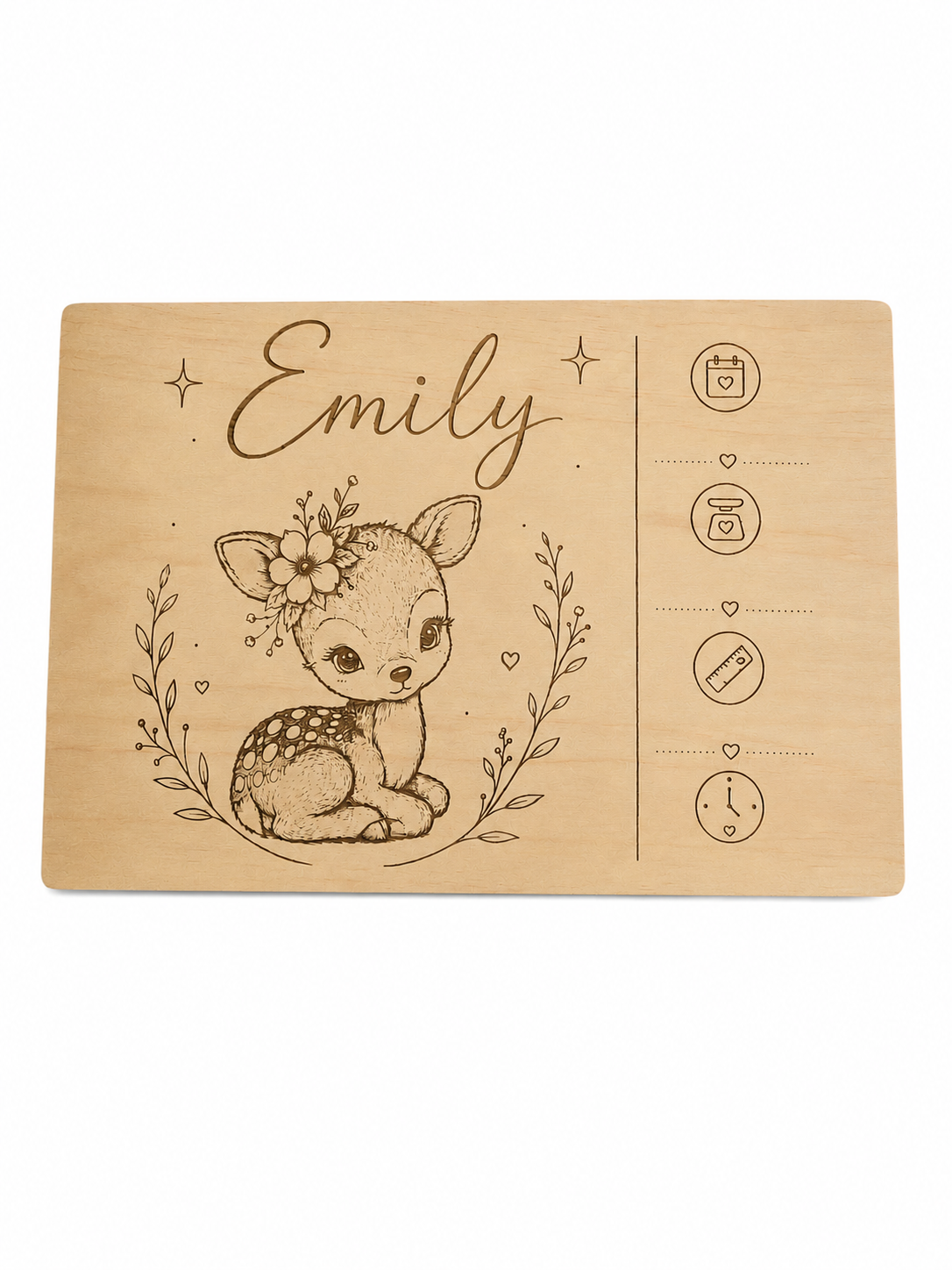 Personalisierte Erinnerungsbox aus Holz | Babybox mit Namen | Geschenk zur Geburt oder Taufe