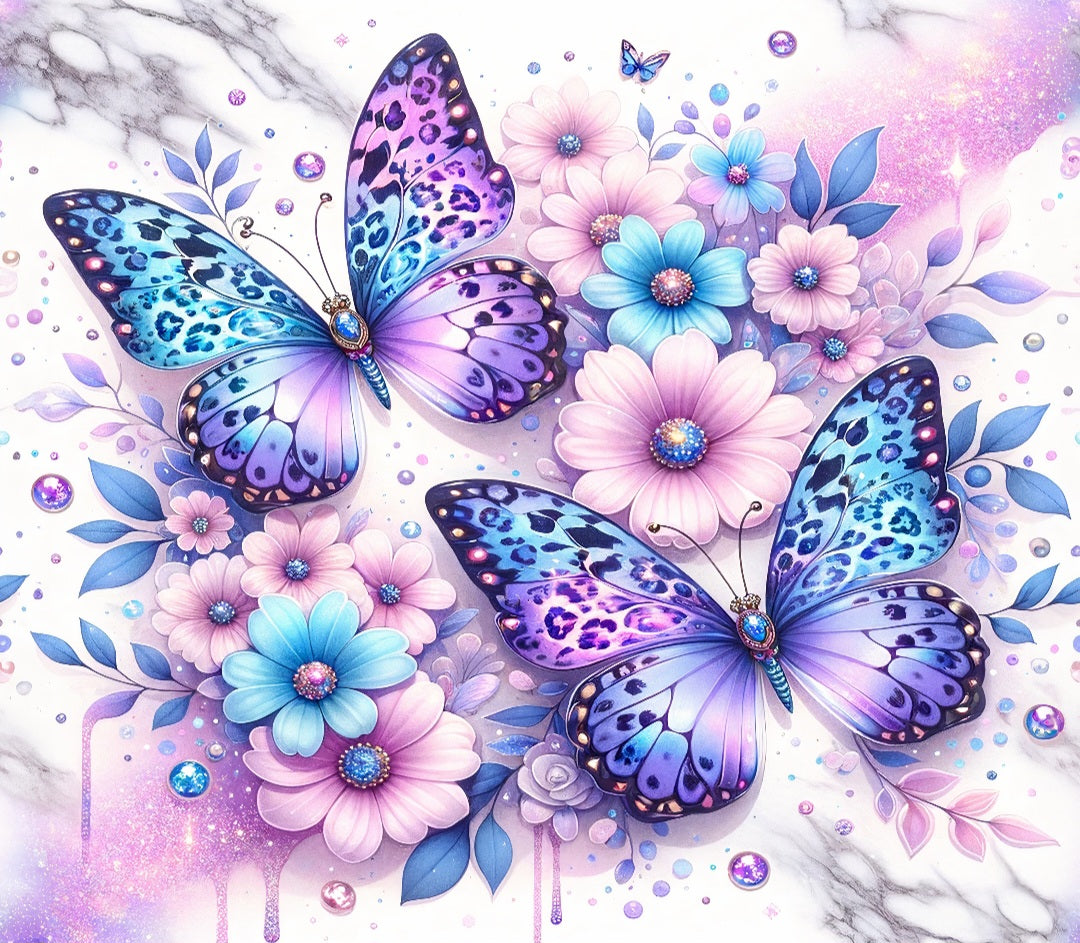 „Tumbler Butterfly Bloom – Thermobecher mit Schmetterlings-Motiv | Geschenkidee für Frauen“