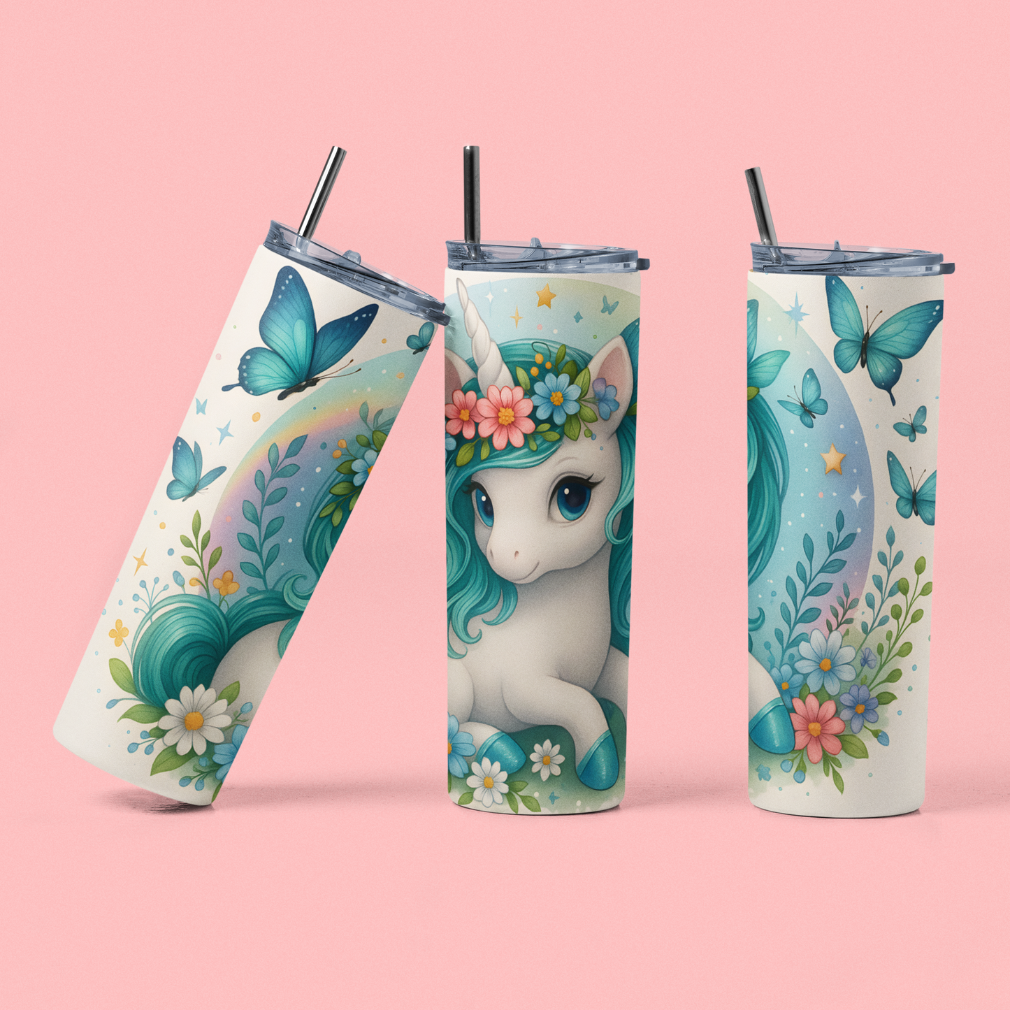„Einhorn-Set Magischer Morgen – Tumbler & Spardose | Geschenkset für Kinder & Fantasy-Fans“