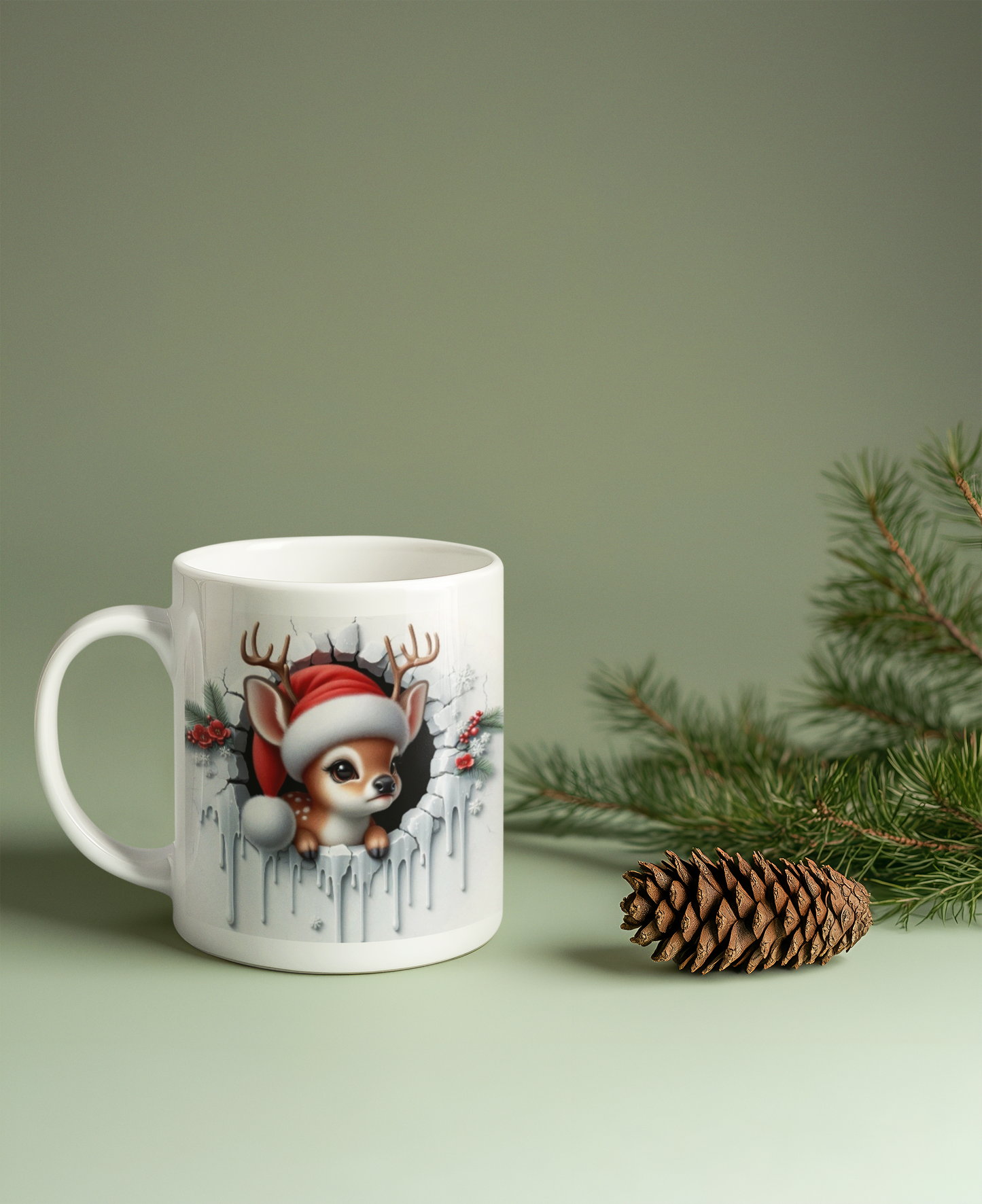 „Tasse Rentier Winterzauber – Weihnachtstasse mit Rentier-Motiv | Geschenkidee für Weihnachten“