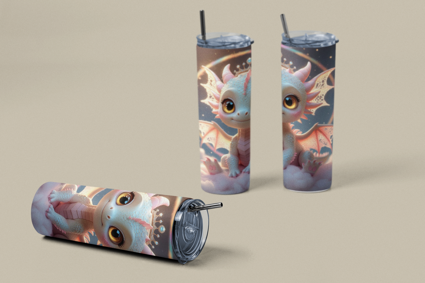 „Tumbler Drache – Magischer Thermobecher Royal Fantasy Edition | Geschenkidee für Fantasy-Fans“