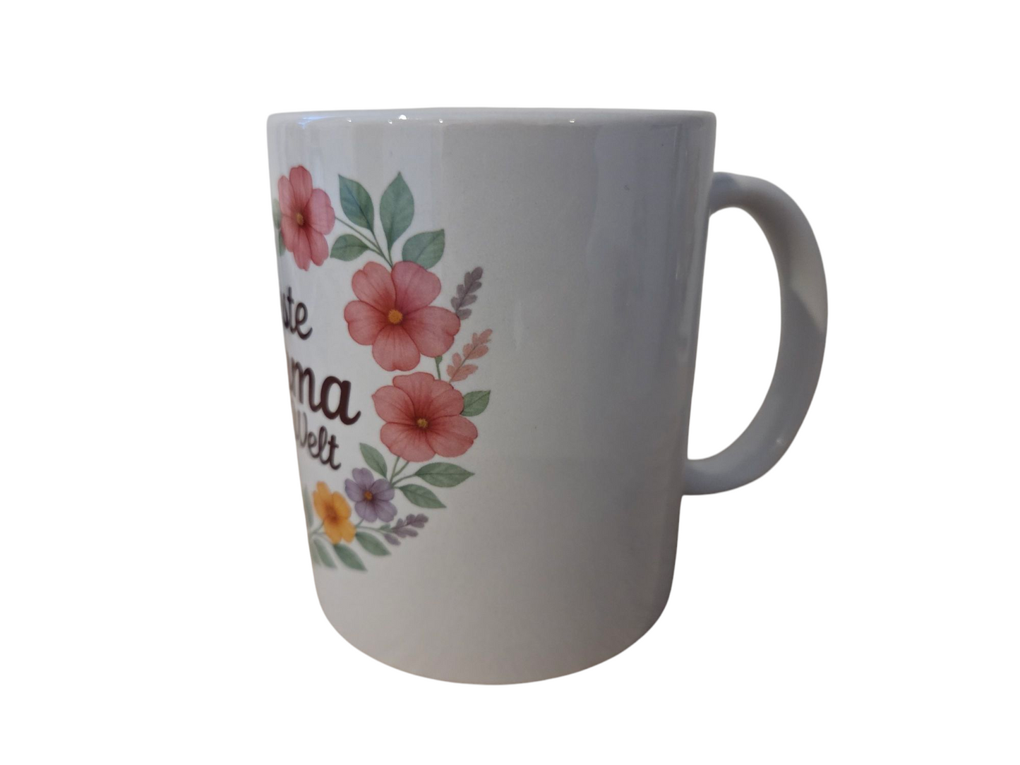 „Tasse Beste Mama der Welt – Geschenk zum Muttertag, Geburtstag & Weihnachten | Blumenherz Motiv“