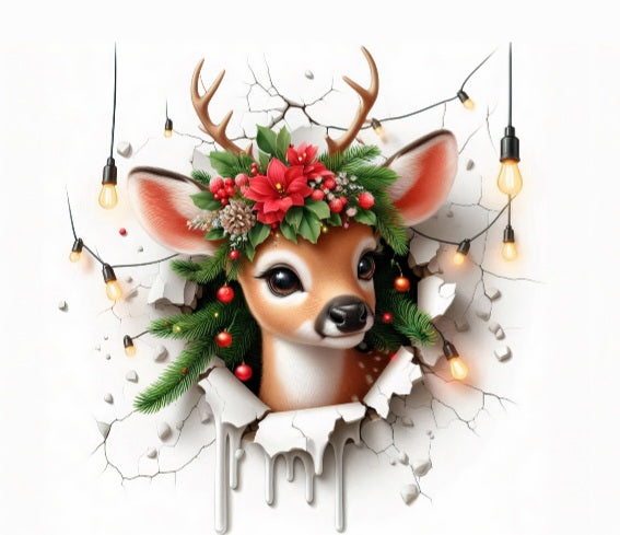 „Tasse Reh Weihnachten – Festliches Motiv in Keramik | Geschenkidee für Advent & Winter“
