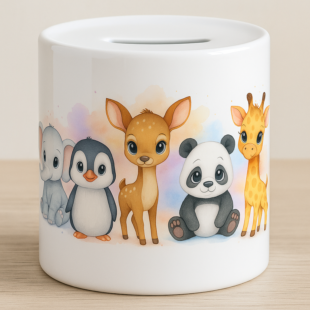 „Spardose Tierparade – Lustige Tiermotive für Kinder | Geschenkidee für kleine Entdecker“