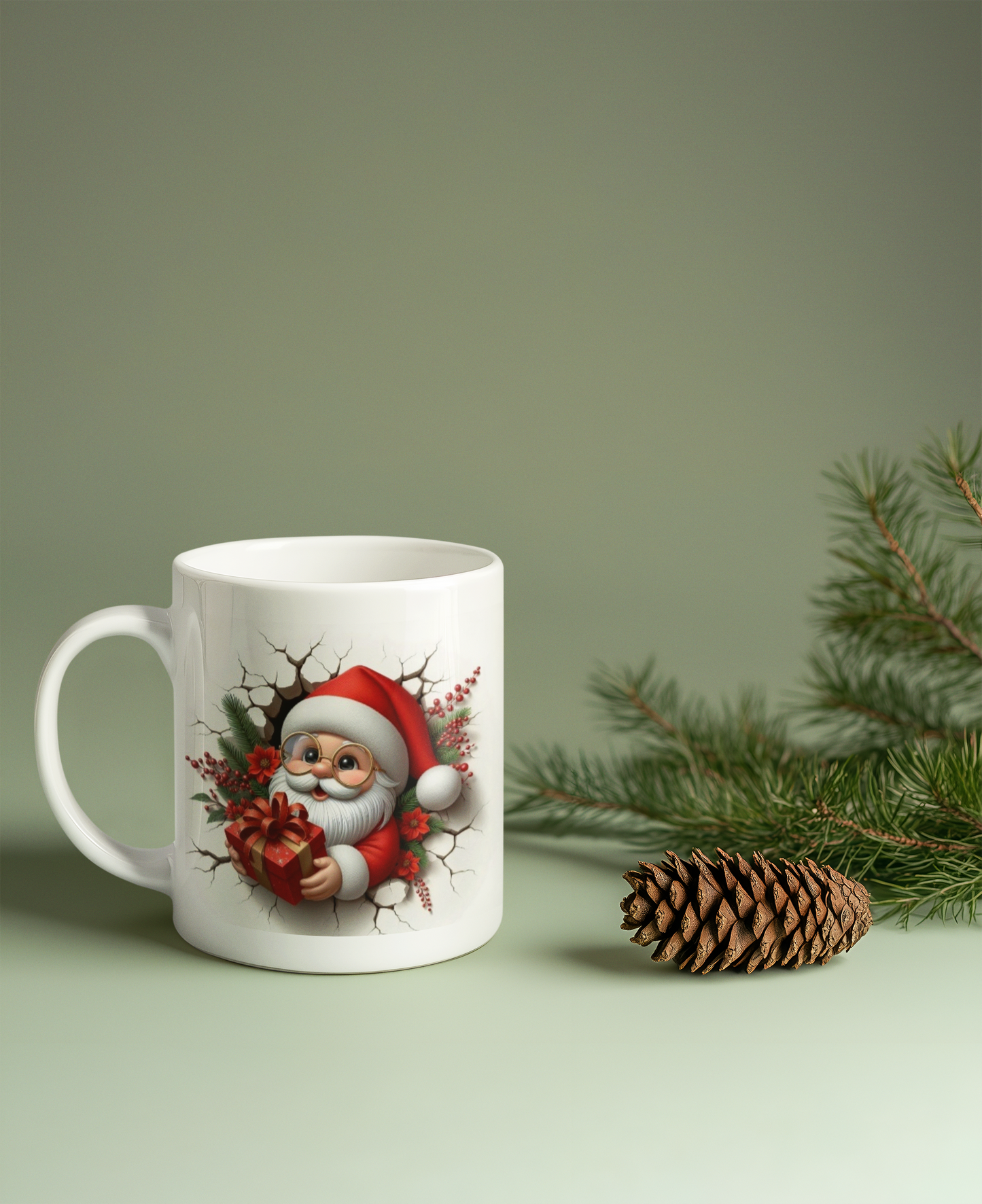 „Tasse Weihnachtsmann – Fröhlicher Santa | Weihnachtstasse & Geschenkidee für die Feiertage“