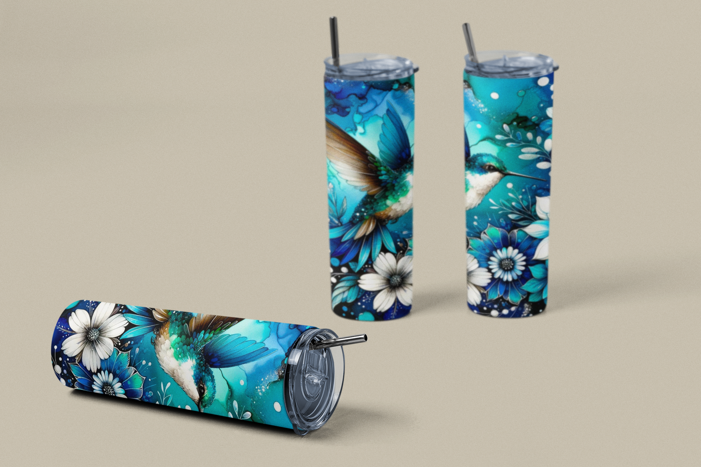 „Tumbler Kolibri – Thermobecher mit Vogel-Motiv | Geschenkidee für Naturfreunde & Frauen“