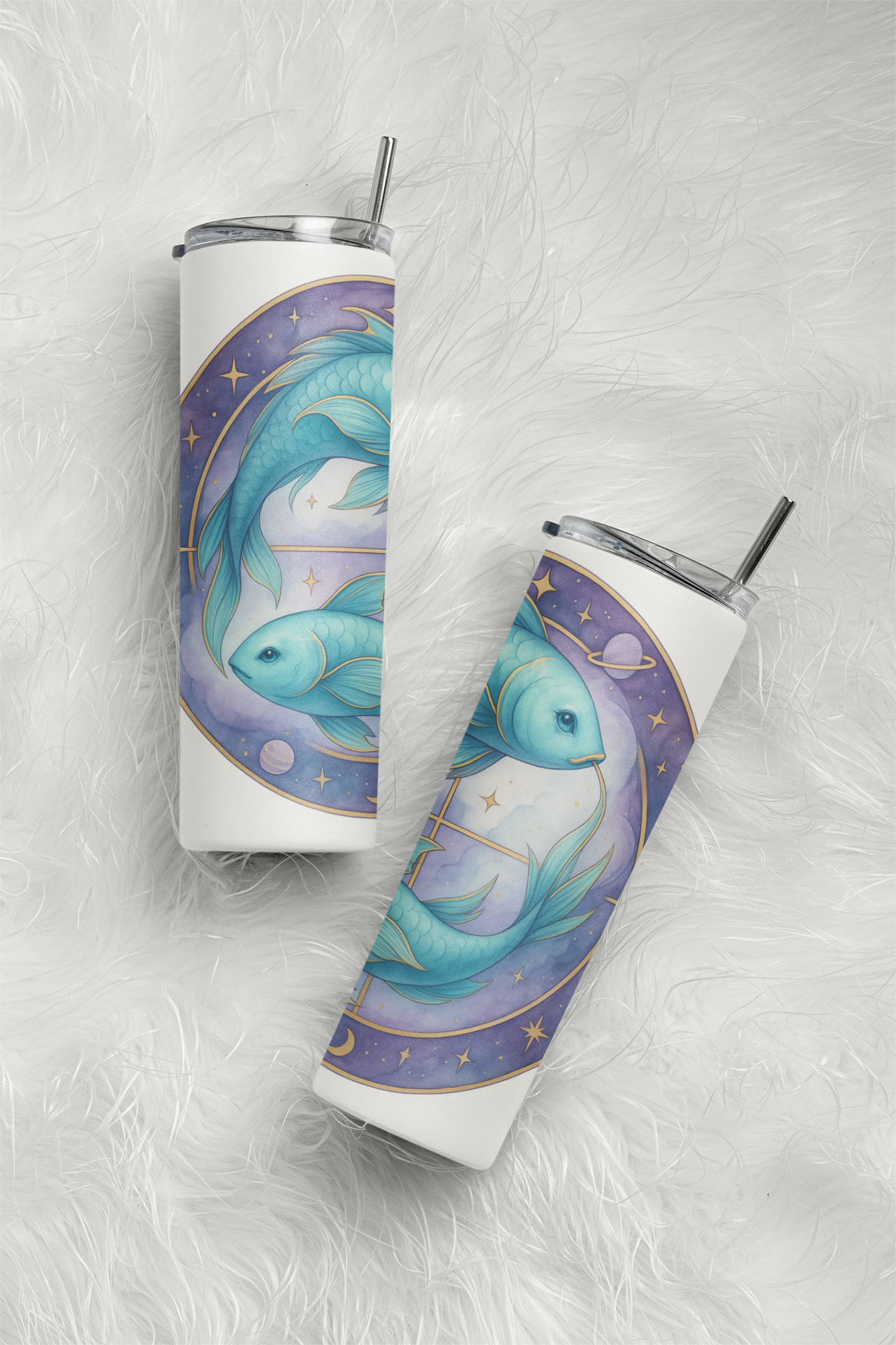 „Tumbler Sternzeichen Fische – Thermobecher Fische-Magie | Geschenkidee Astrologie & Horoskop“