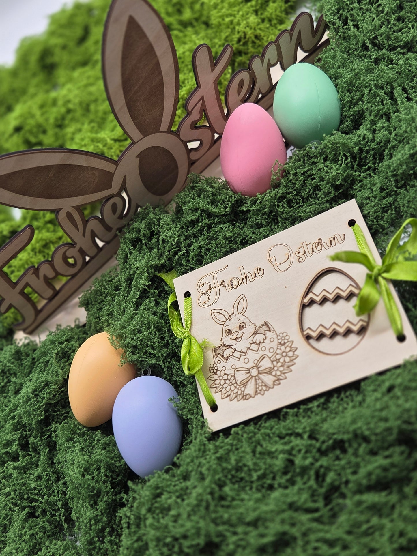 Oster Geldgeschenk aus Holz – Frohe Ostern Geldkarte – kreative Geschenkidee