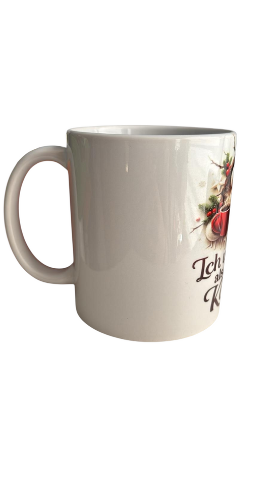 Weihnachtstasse „Ich war brav – also gib mir Kaffee!“ – Geschenkidee für Weihnachten