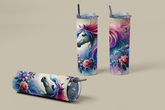 „Tumbler Pferde – Traumhafter Thermobecher mit Pferdemotiv | Geschenkidee für Pferdeliebhaber“