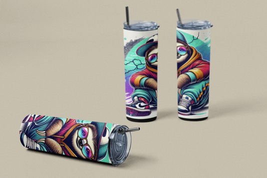 „Tumbler Faultier – Cool Sloth Thermobecher mit Urban Vibes | Geschenkidee für Faultier-Fans“