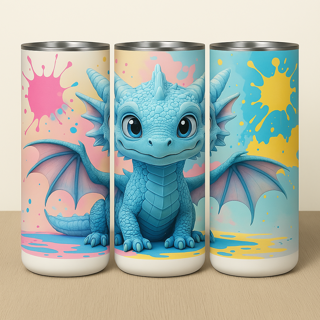 Magischer Drachen Tumbler – Thermobecher mit Fantasy Motiv | Geschenkidee für Kinder & Drachenliebhaber