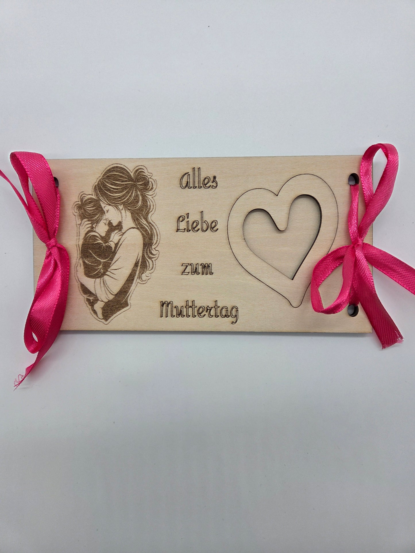 Geldgeschenk zum Muttertag aus Holz – Gutscheinhalter oder Geldkarte – Geschenk für Mama