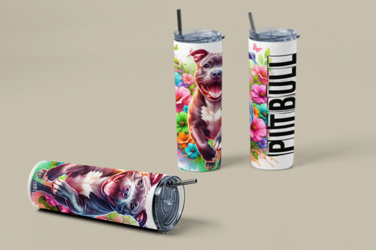 „Tumbler Pitbull – Thermobecher für Hunde- & Tierfreunde | Geschenkidee Happy Pitbull“
