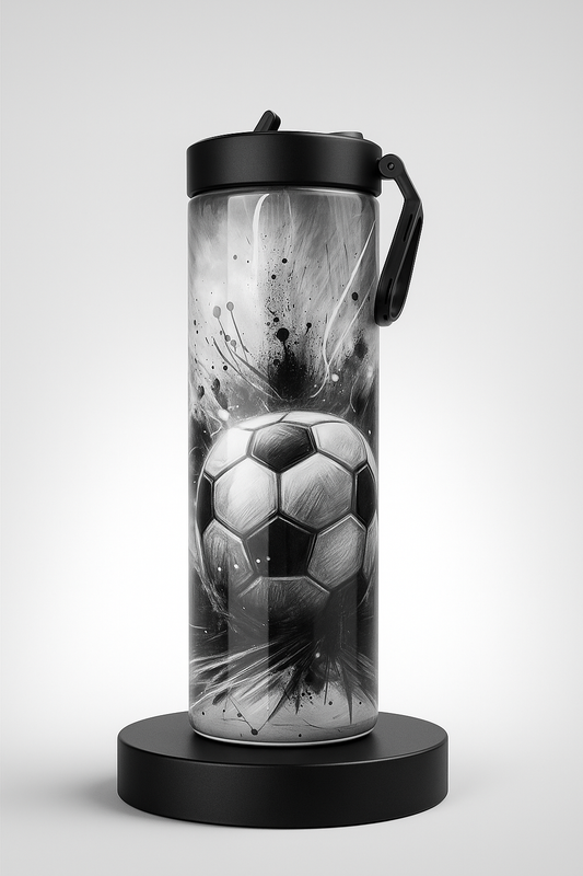 „Thermoflasche Fußball – Edelstahl Trinkflasche Kickstart | Geschenkidee für Fußball-Fans“