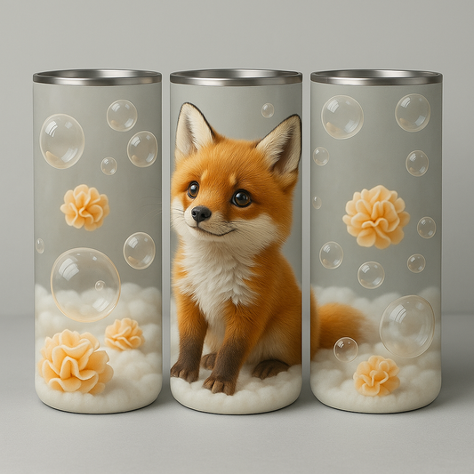 „Tumbler Fuchs – Magischer Thermobecher mit Tiermotiv | Geschenkidee für Natur- & Waldliebhaber“