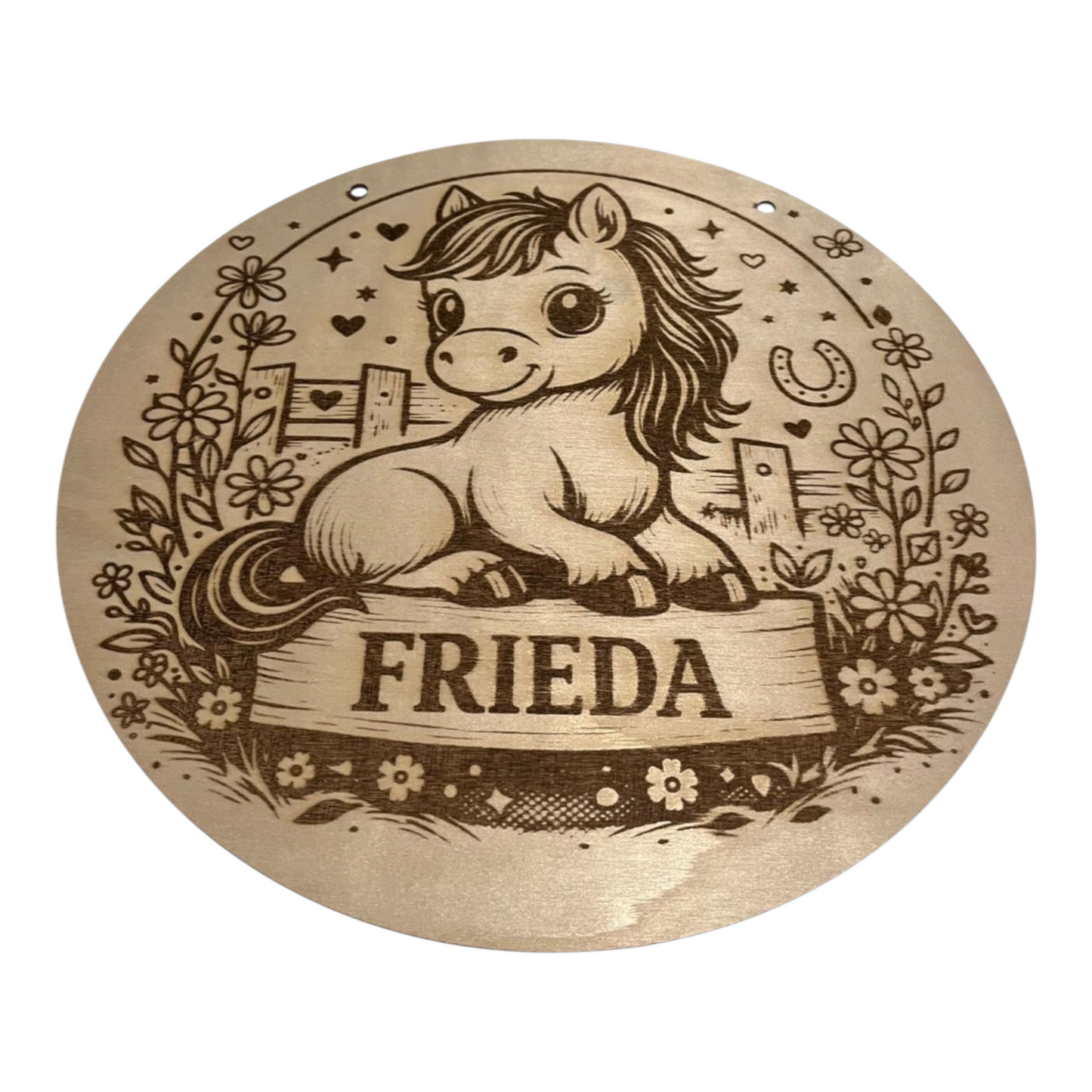Personalisiertes Türschild Kinderzimmer aus Holz – Namensschild mit Gravur | Kinderzimmer Deko Geschenk