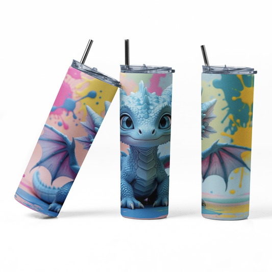 „Tumbler Drache – Magischer Thermobecher für kleine & große Fantasy-Fans | Geschenkidee mit Drachenmotiv“