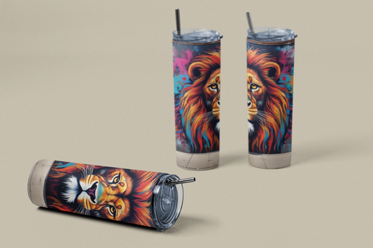 „Tumbler Urban Jungle King – Thermobecher im Street-Art-Design | Geschenkidee für Männer & Trendsetter“